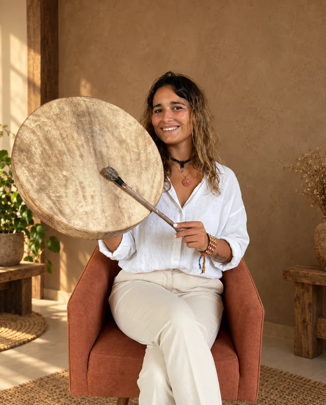 Sabrina Fioretti con su tambor